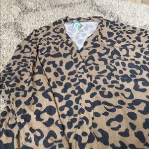 Leopard White Birch cardigan size small